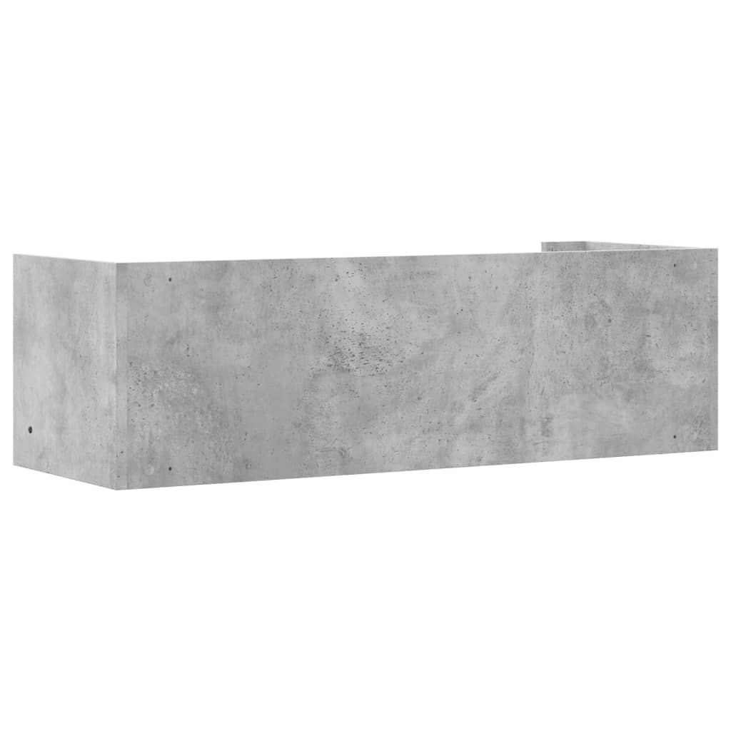 Wall shelf concrete grey 100x35x30.5 cm wood material