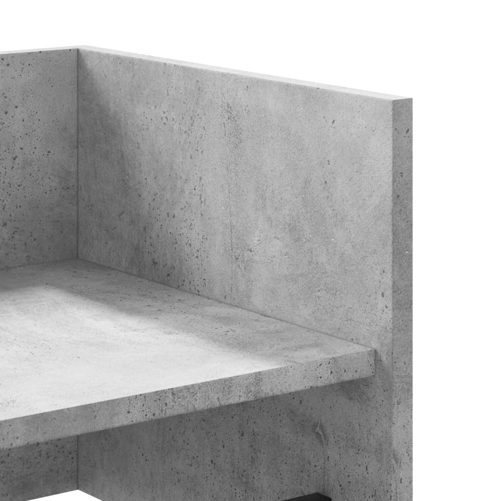Wall shelf concrete grey 100x35x30.5 cm wood material