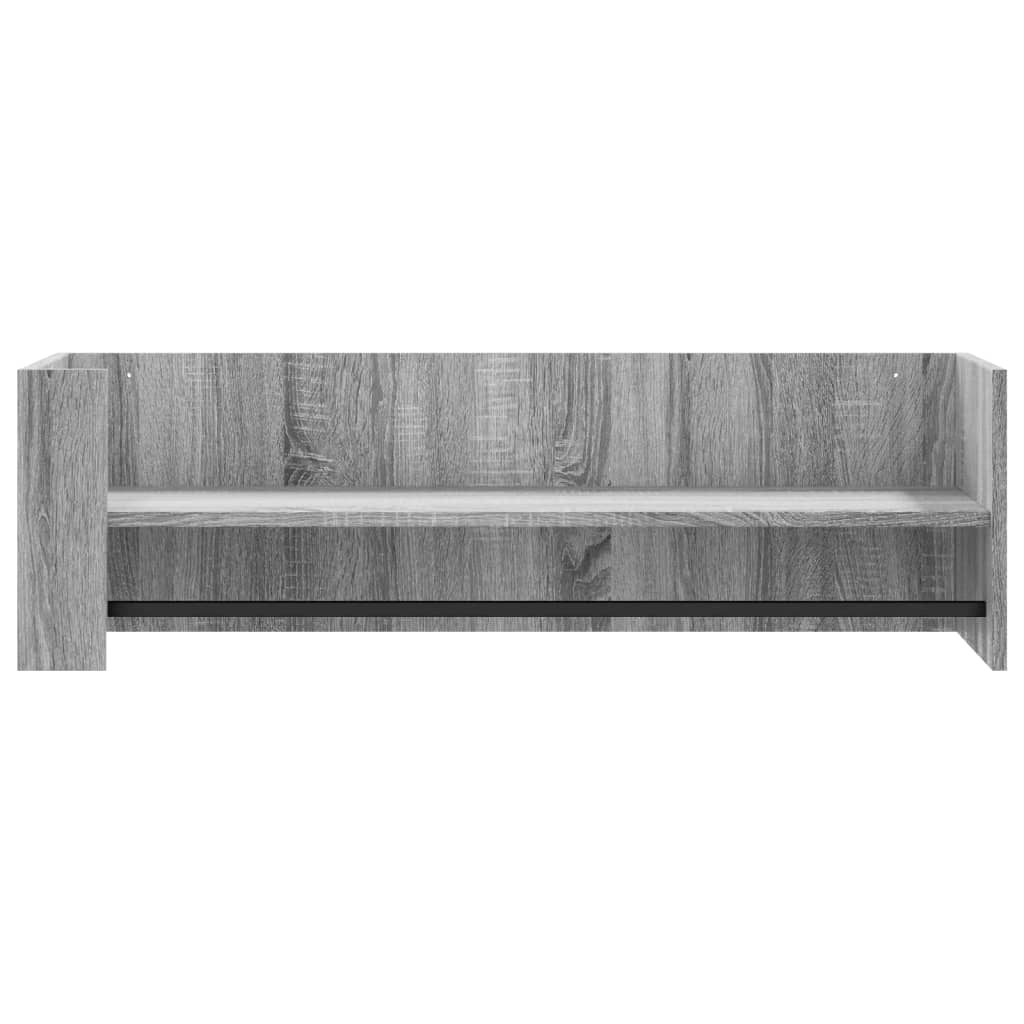 Wall shelf gray Sonoma 100x35x30.5 cm wood material