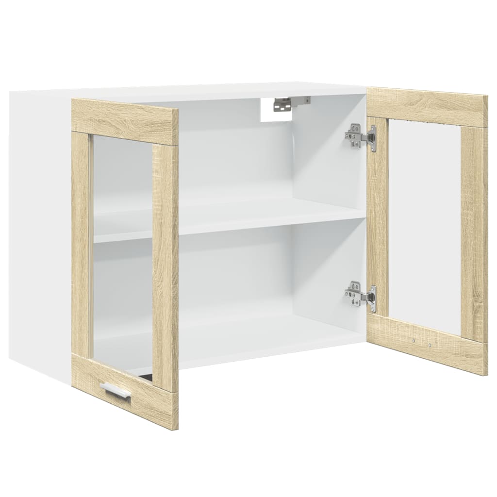 Hängeglasschrank Lyon Sonoma-Eiche 80x31x60 cm Holzwerkstoff