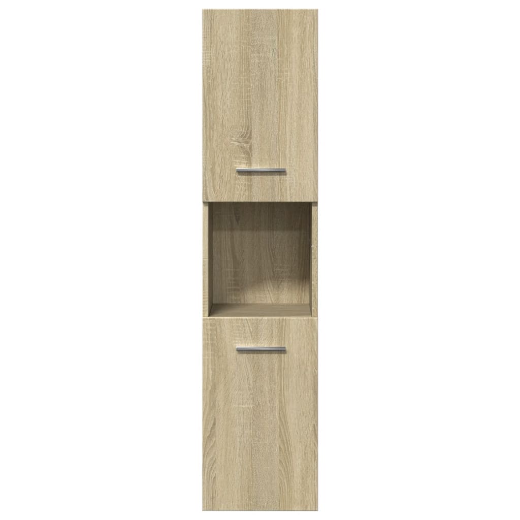 Bathroom Cabinet Sonoma Oak 30x30x130 cm Wood Material