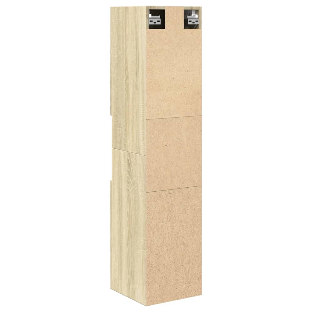 Bathroom Cabinet Sonoma Oak 30x30x130 cm Wood Material