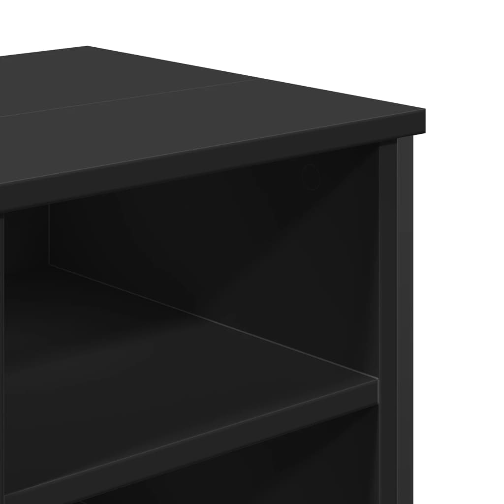Vanity unit black 91x35x60 cm wood-based material
