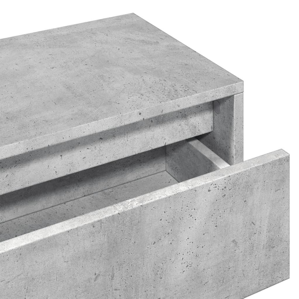 4-piece wardrobe set concrete grey wood material