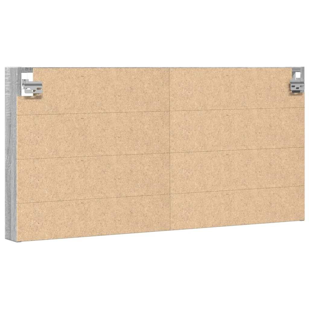 Vitrinenschrank Grau Sonoma 100x8,5x50 cm Holzwerkstoff