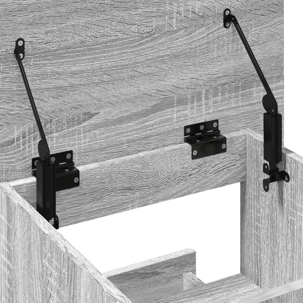 Lectern with wheels &amp; drawer Gray Sonoma 55x55x107 cm