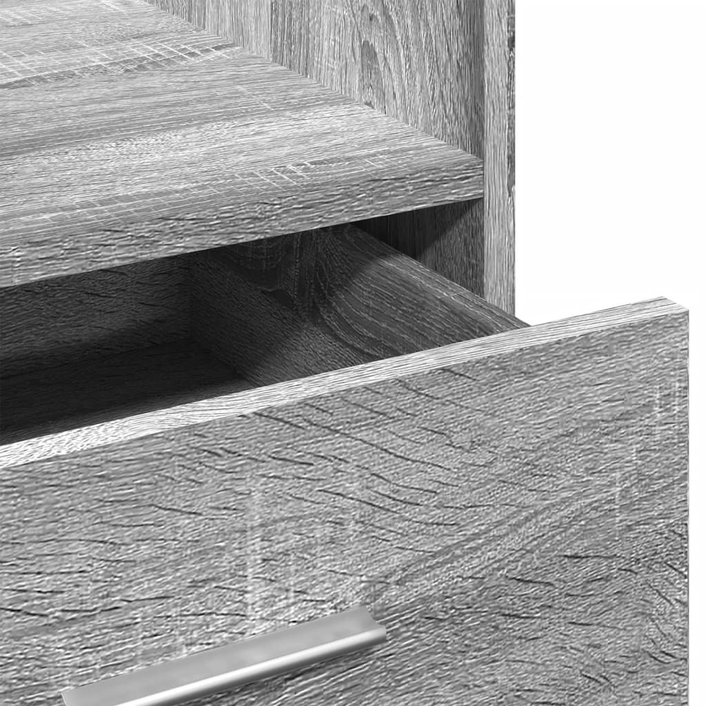 Lectern with wheels &amp; drawer Gray Sonoma 55x55x107 cm