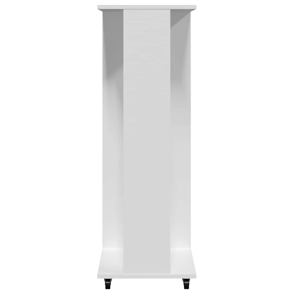Wardrobe with wheels white 102x38x110 cm wood material