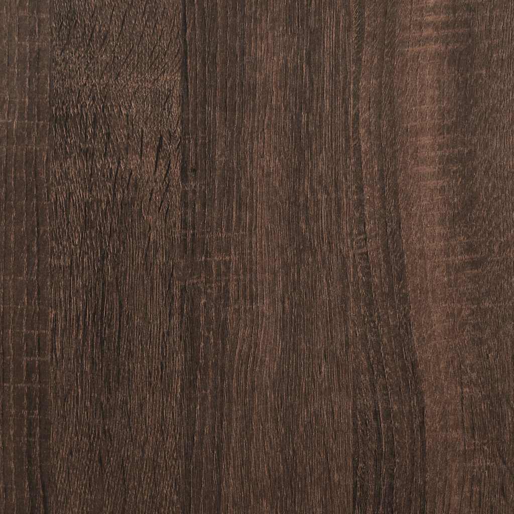 Kleiderständer mit Rollen Braun Eichen-Optik 102x38x110 cm