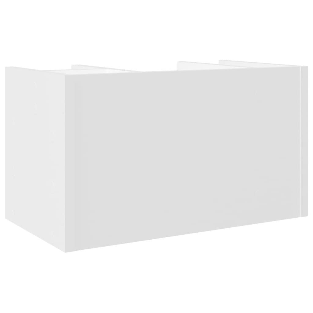 Desk Organizer White 44.5x24x25 cm Wood Material