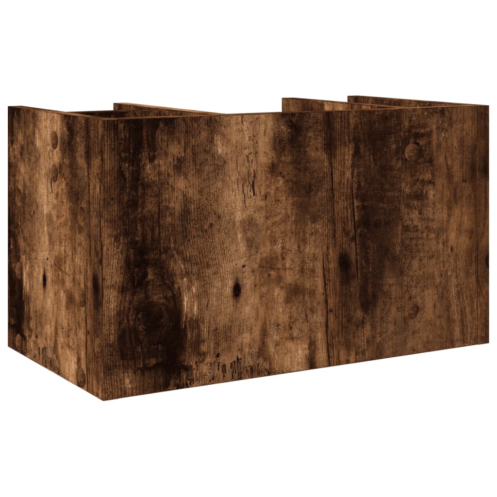 Desk Organizer Smoked Oak 44.5x24x25 cm Wood Material