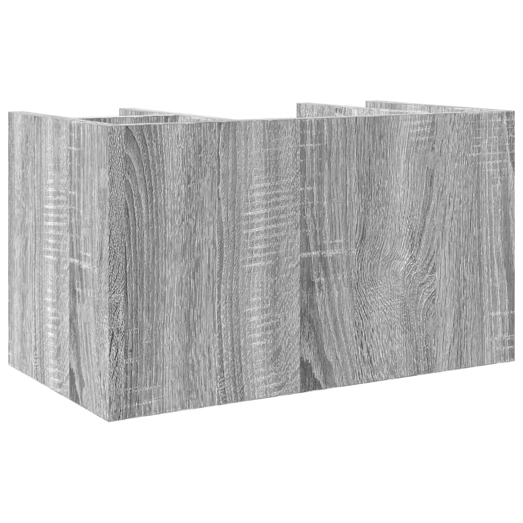 Desk Organizer Gray Sonoma 44.5x24x25 cm Wood Material