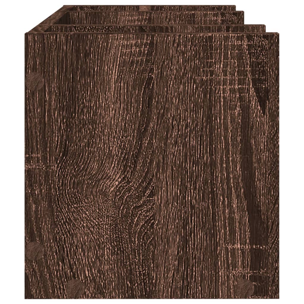 Desk Organizer Brown Oak 44.5x24x25 cm Wood Material