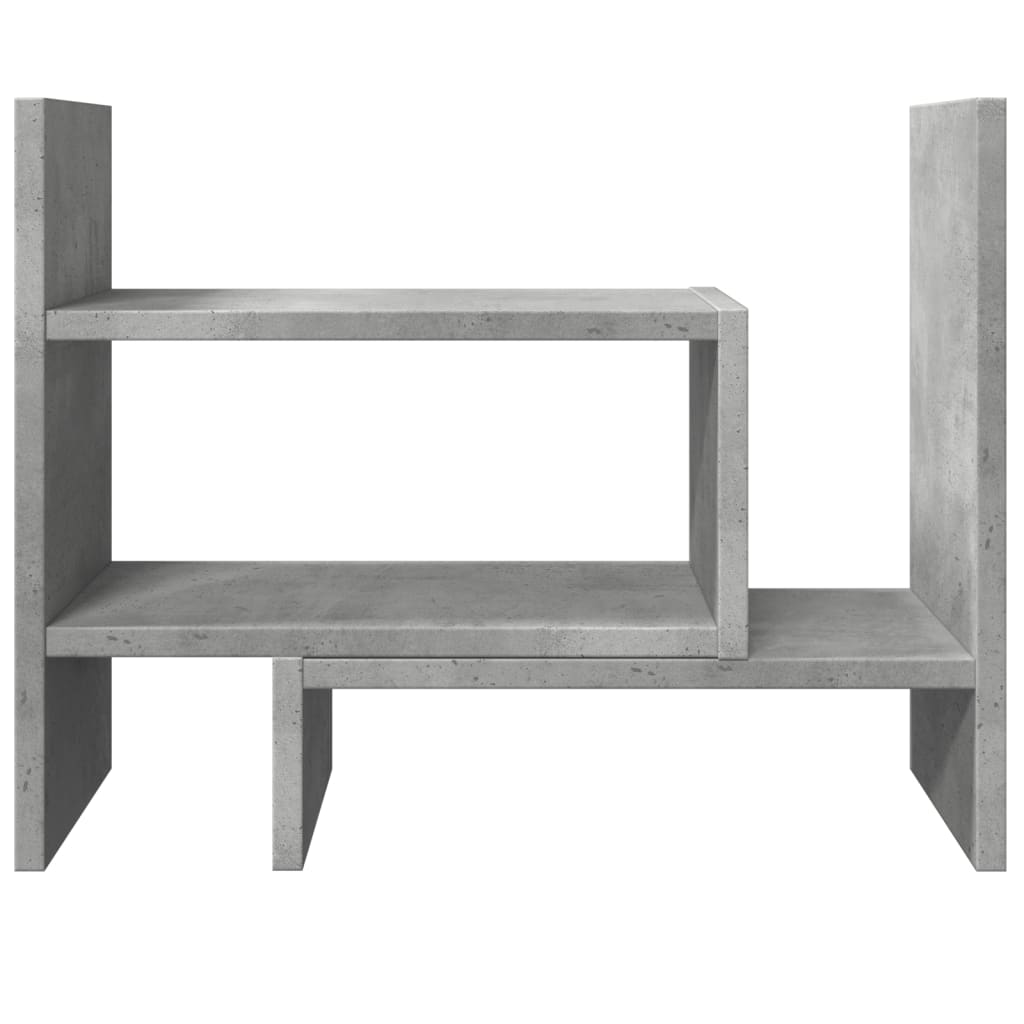Desk Organizer Concrete Grey 38.5x17x39 cm Wood Material