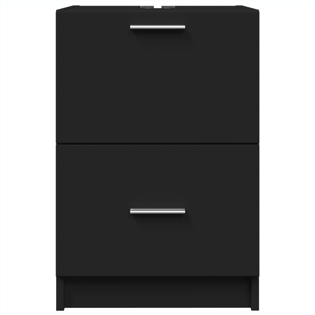 Vanity unit black 40x37x59 cm wood-based material