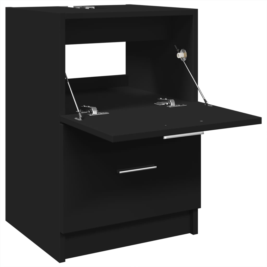 Vanity unit black 40x37x59 cm wood-based material