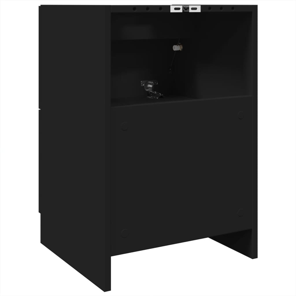 Vanity unit black 40x37x59 cm wood-based material