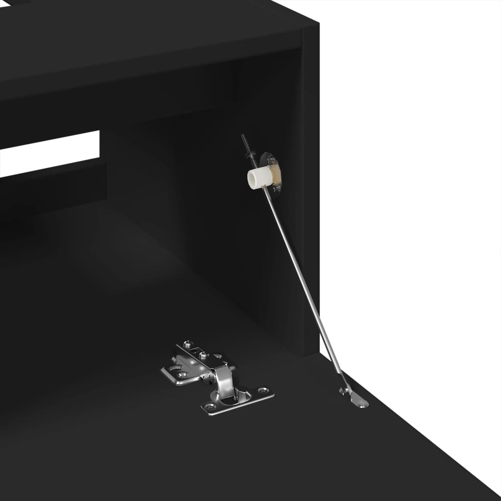 Vanity unit black 40x37x59 cm wood-based material