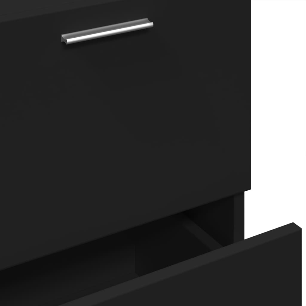 Vanity unit black 40x37x59 cm wood-based material