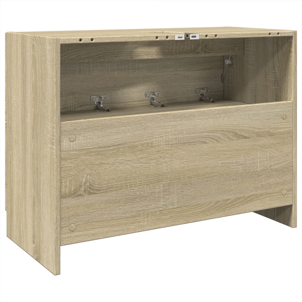 Washbasin base cabinet Sonoma oak 78x37x59 cm wood material