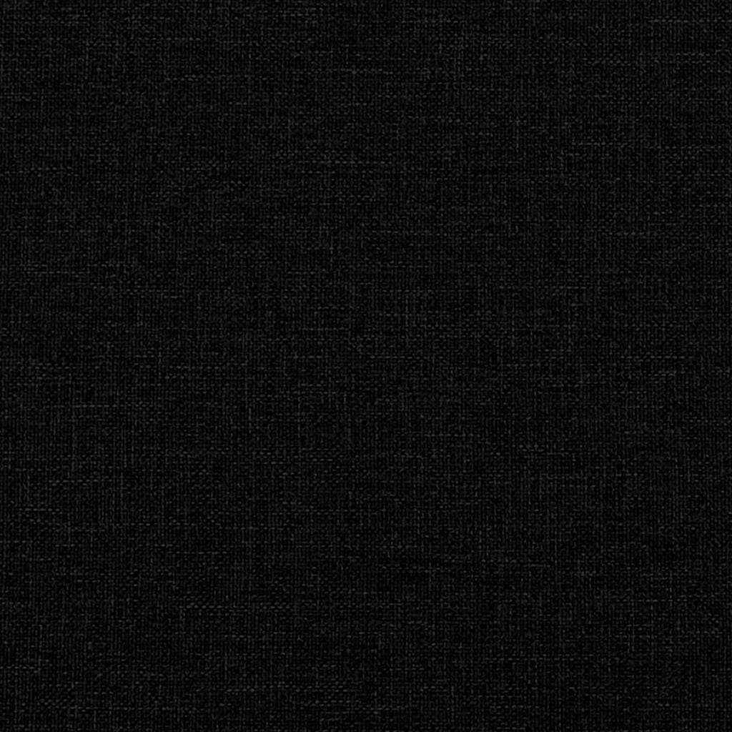 Chaiselongue mit Rechter Armlehne Schwarz Stoff