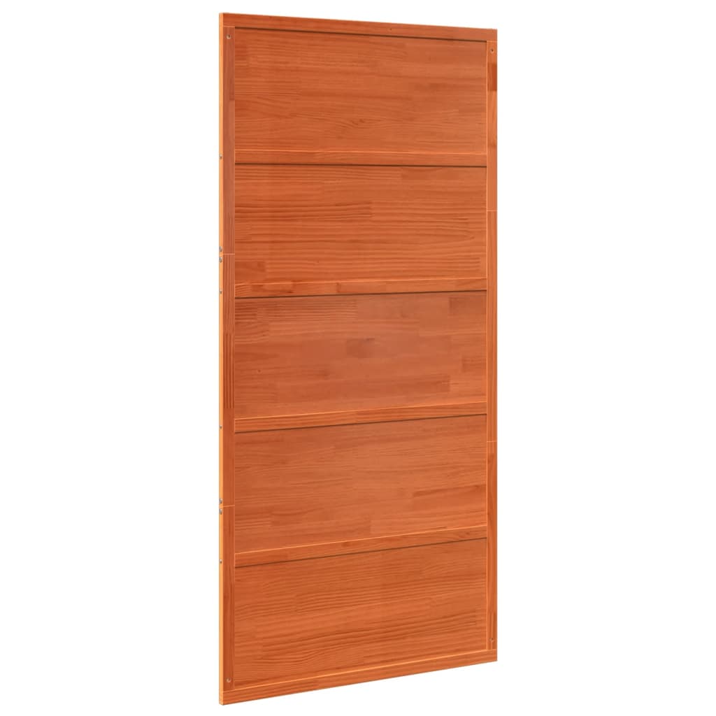 Barn door wax brown 100x208 cm solid pine wood