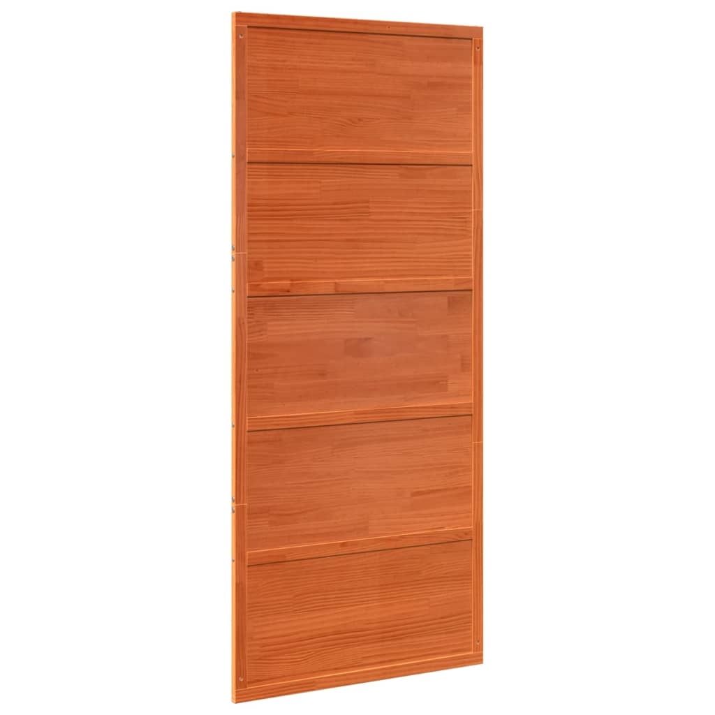 Barn door wax brown 90x208 cm solid pine wood