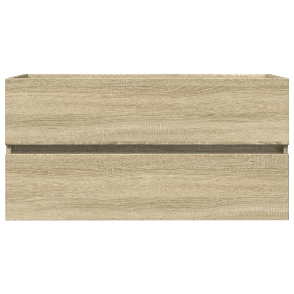 Waschbeckenunterschrank Sonoma-Eiche 90x38,5x45cm Holzwerkstoff