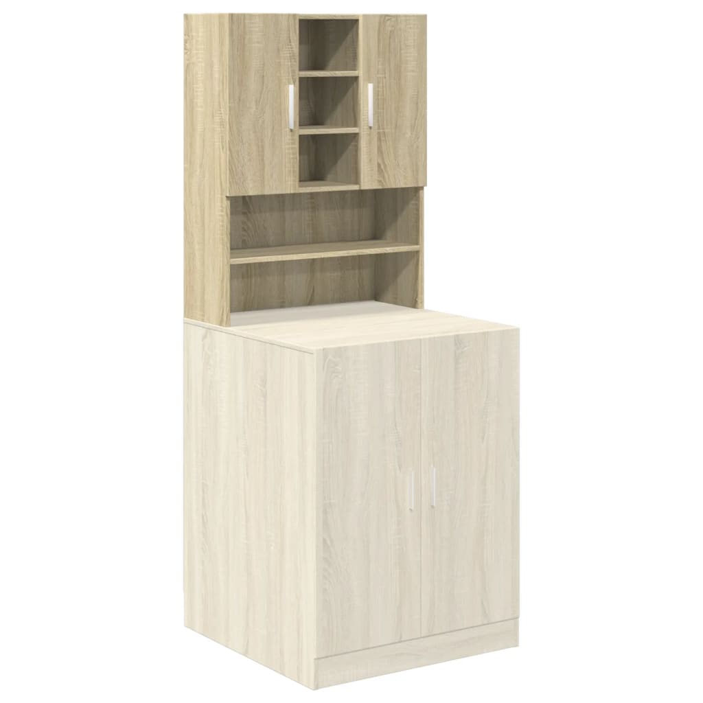 Washing machine cabinet Sonoma oak 70.5x24x90 cm