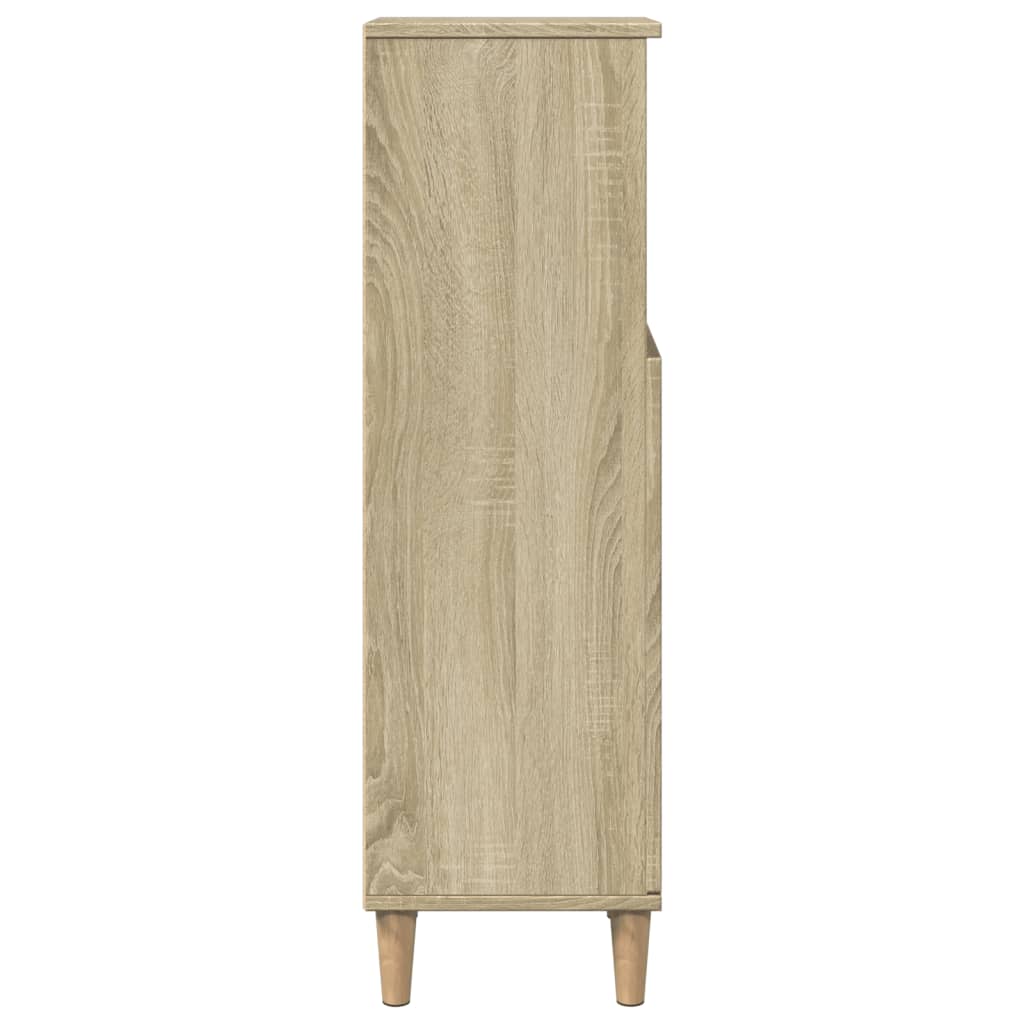 Bathroom Cabinet Sonoma Oak 30x30x100 cm Wood Material