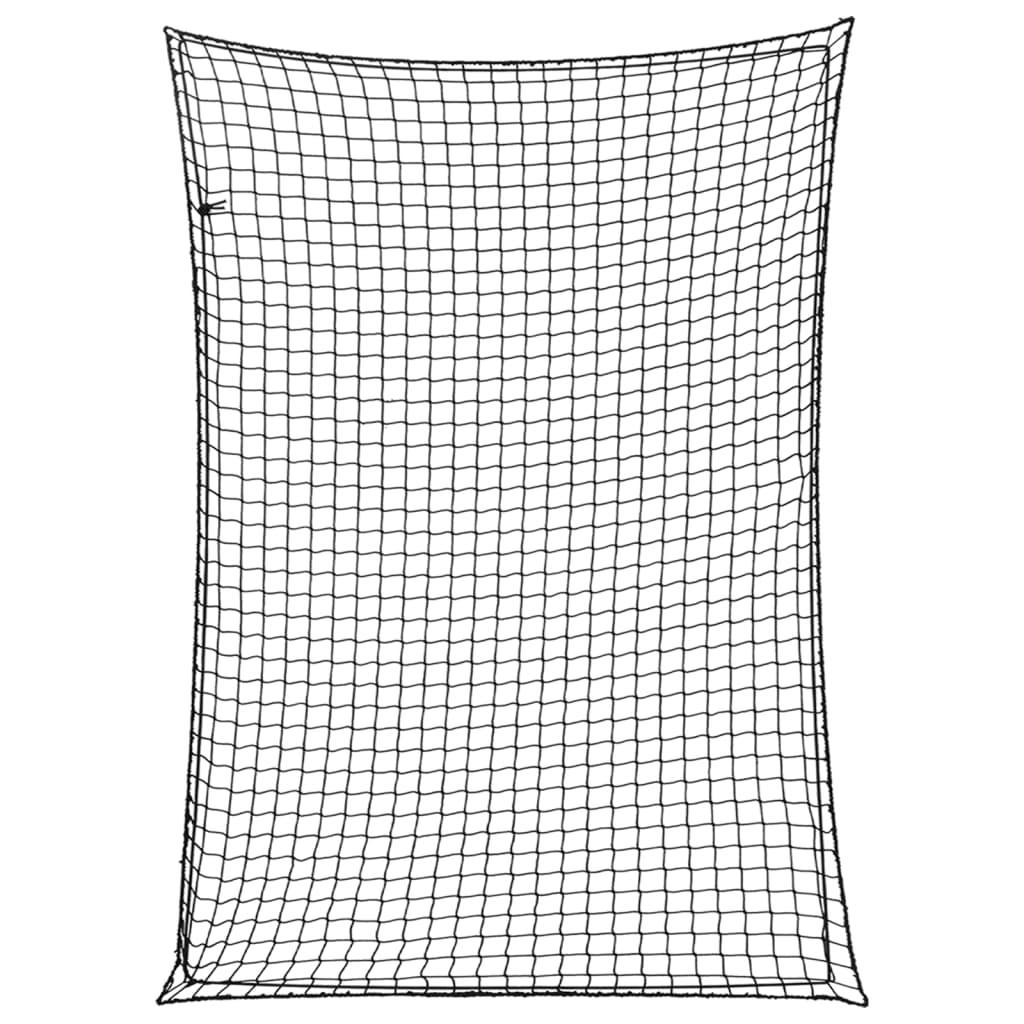 Anhängernetz mit Gummiseil Schwarz 3,5x2,5 m PP