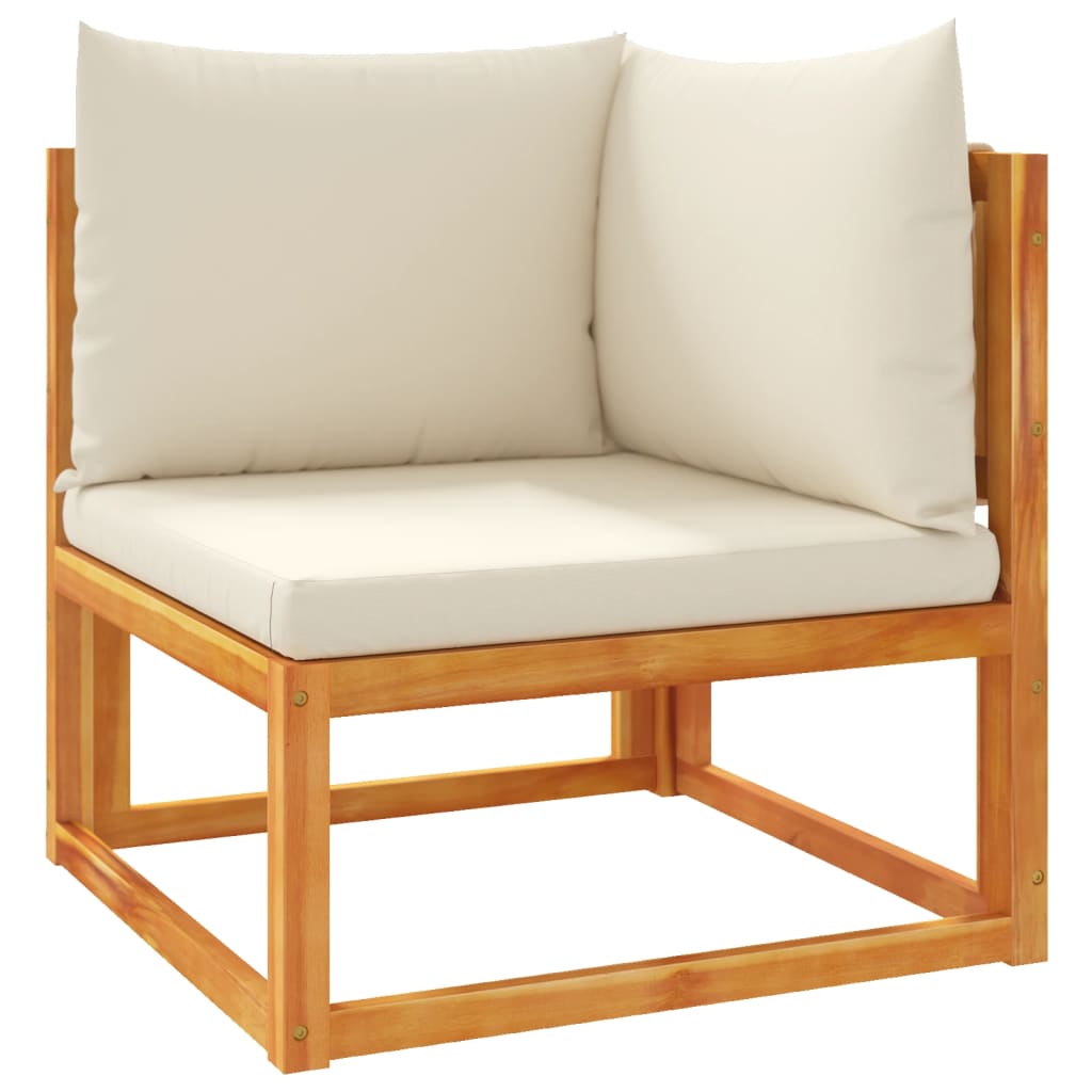 5-tlg. Gartensofa-Set mit Kissen Holz Akazie & Seil