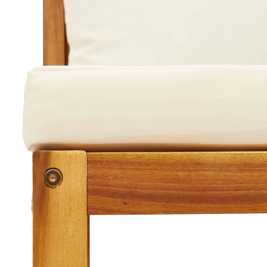 5-tlg. Gartensofa-Set mit Kissen Holz Akazie & Seil