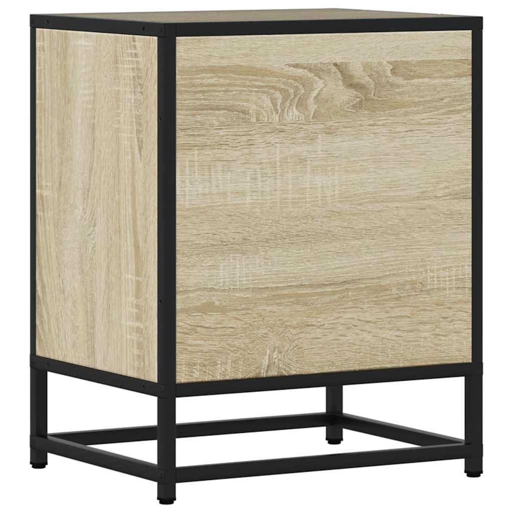Nachttisch Sonoma-Eiche 40x31x50 cm Holzwerkstoff und Metall