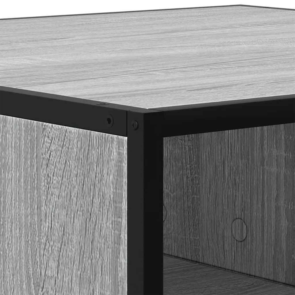Couchtisch Grau Sonoma 60,5x60,5x30 cm Holzwerkstoff und Metall