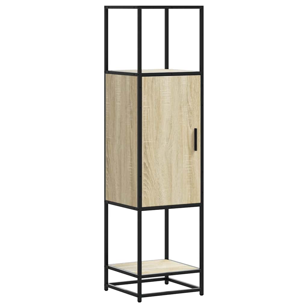 Highboard Sonoma-Eiche 35,5x35x139 cm Holzwerkstoff Metall