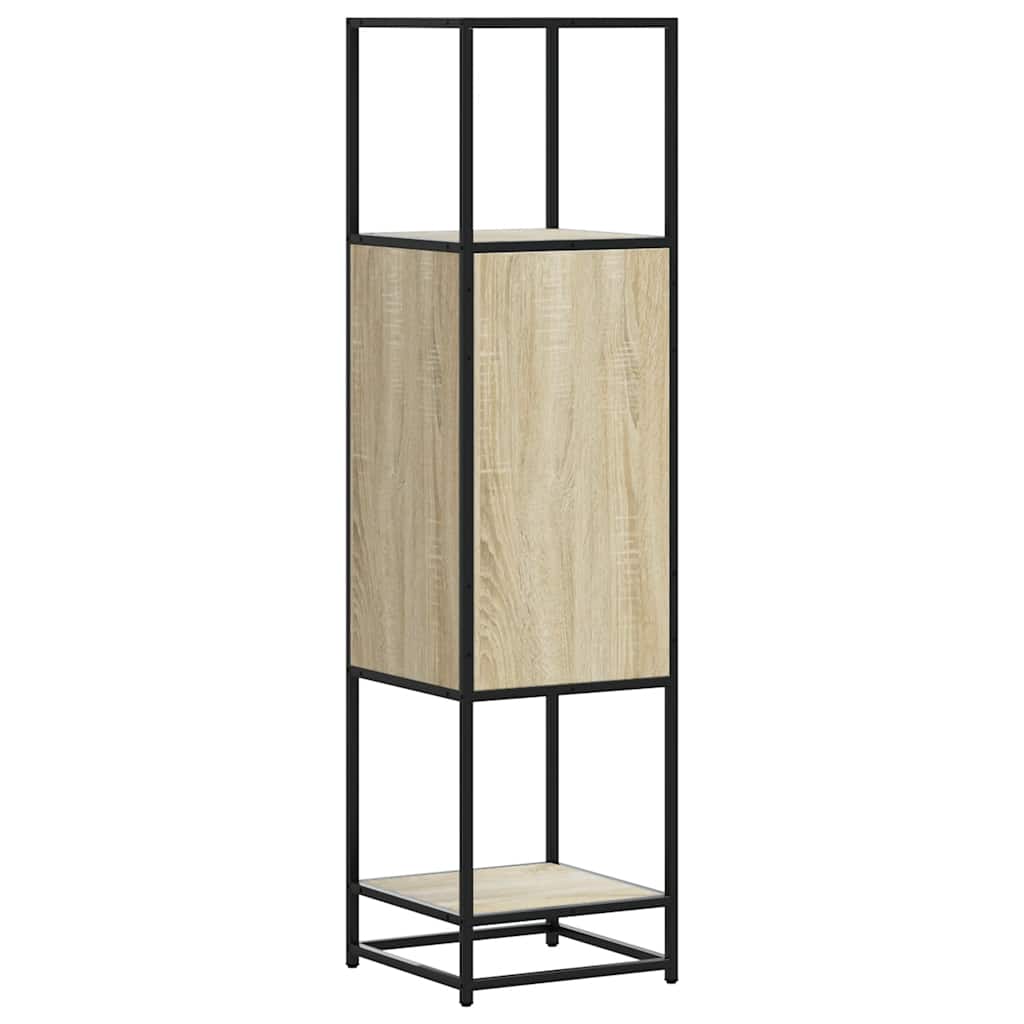 Highboard Sonoma-Eiche 35,5x35x139 cm Holzwerkstoff Metall