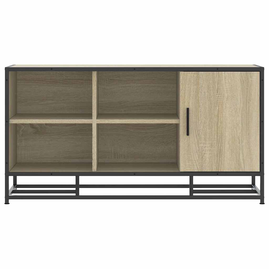 Shoe bench Sonoma oak 100x40x53.5 cm wood material and metal