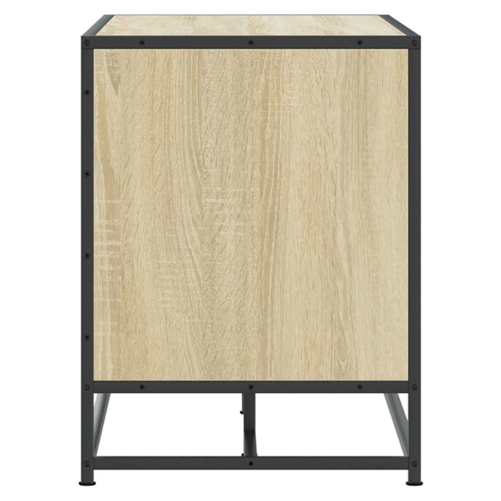 Shoe bench Sonoma oak 100x40x53.5 cm wood material and metal