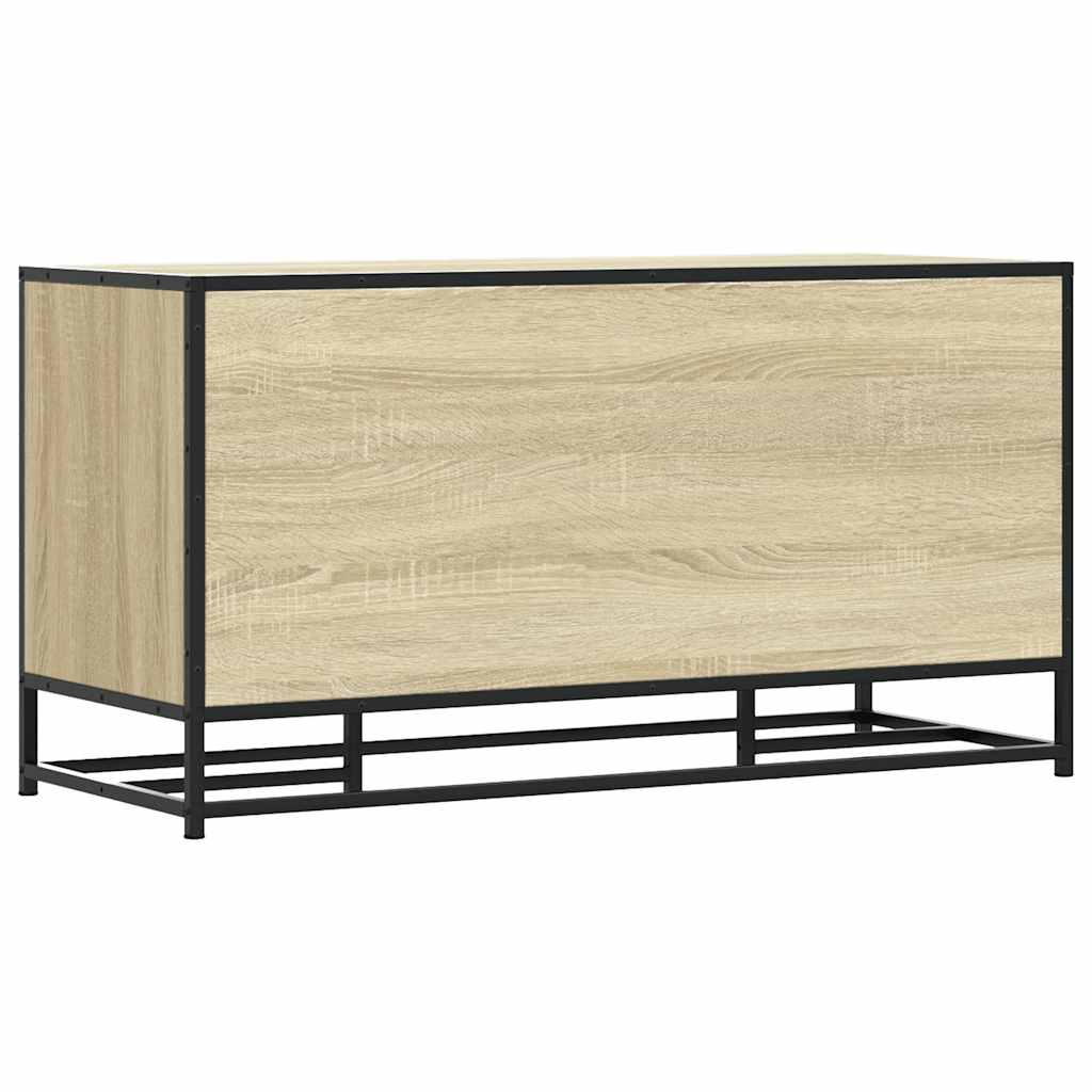 Shoe bench Sonoma oak 100x40x53.5 cm wood material and metal