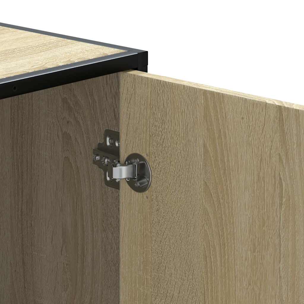 Shoe bench Sonoma oak 100x40x53.5 cm wood material and metal