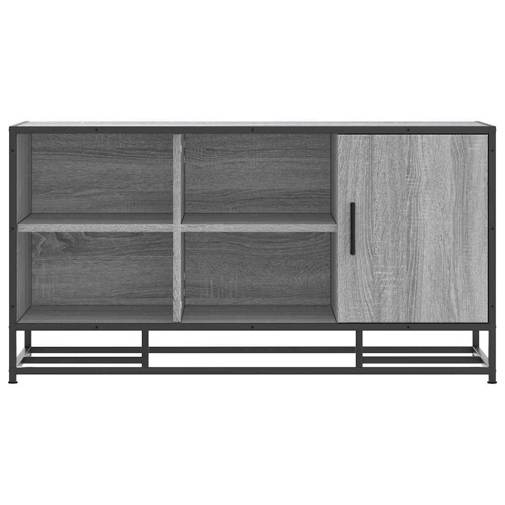 Schuhbank Grau Sonoma 100x40x53,5 cm Holzwerkstoff und Metall