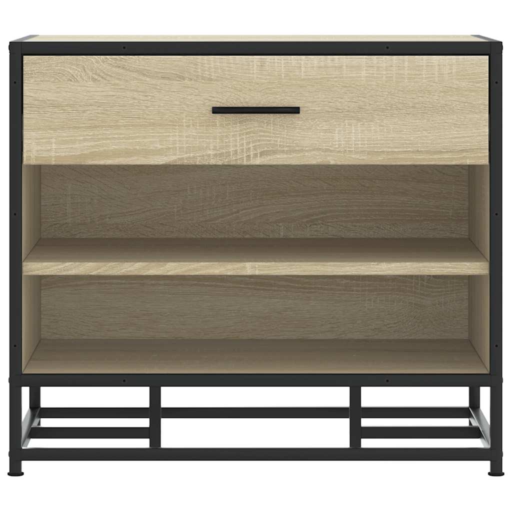 Shoe bench Sonoma oak 60x40x53.5 cm wood material and metal