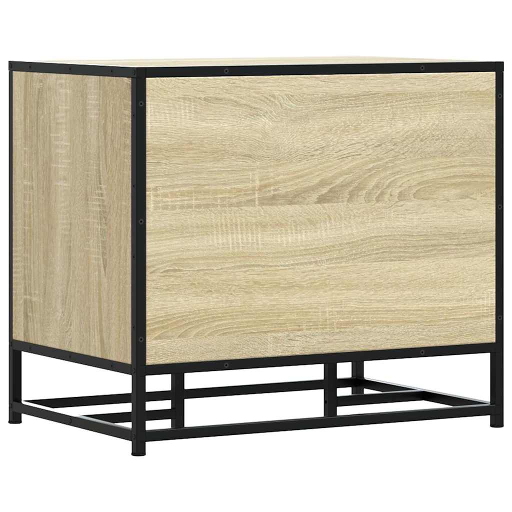Shoe bench Sonoma oak 60x40x53.5 cm wood material and metal
