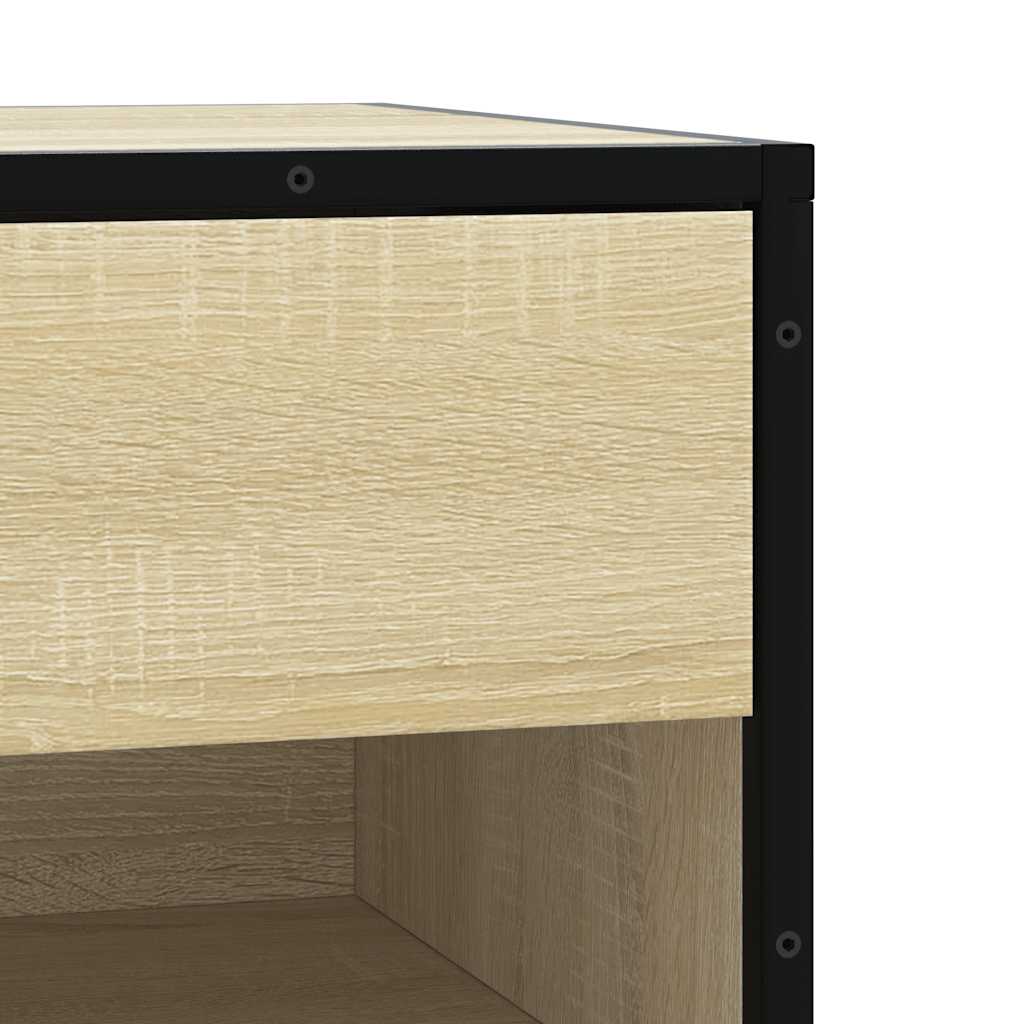 Shoe bench Sonoma oak 60x40x53.5 cm wood material and metal