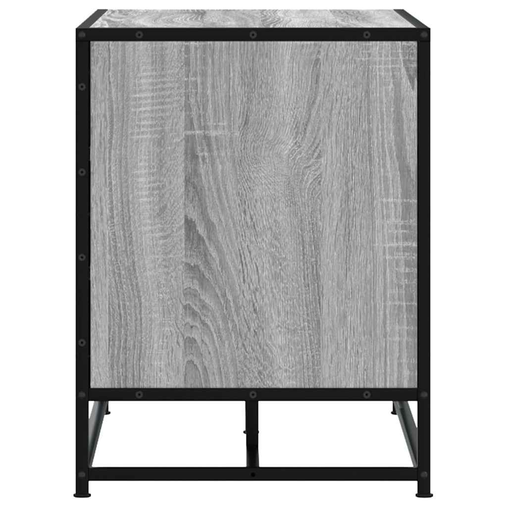 Shoe Bench Grey Sonoma 80x40x53.5 cm Wood Material and Metal