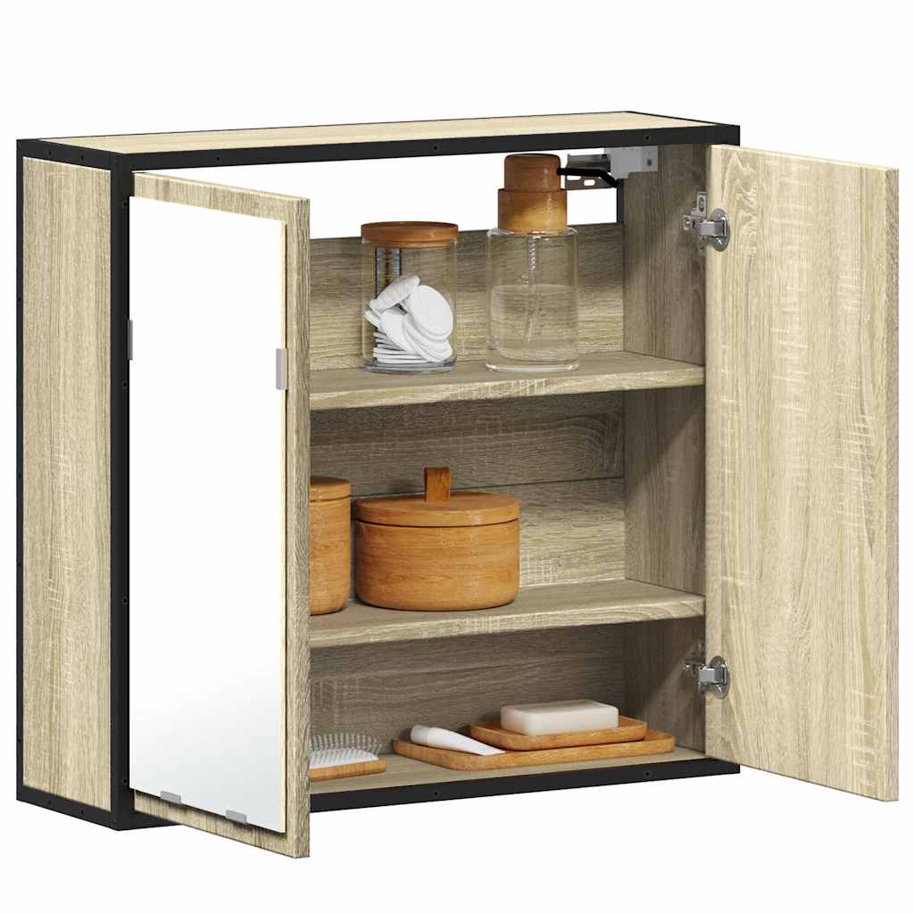 Bathroom mirror cabinet Sonoma oak 65x20x60 cm wood material