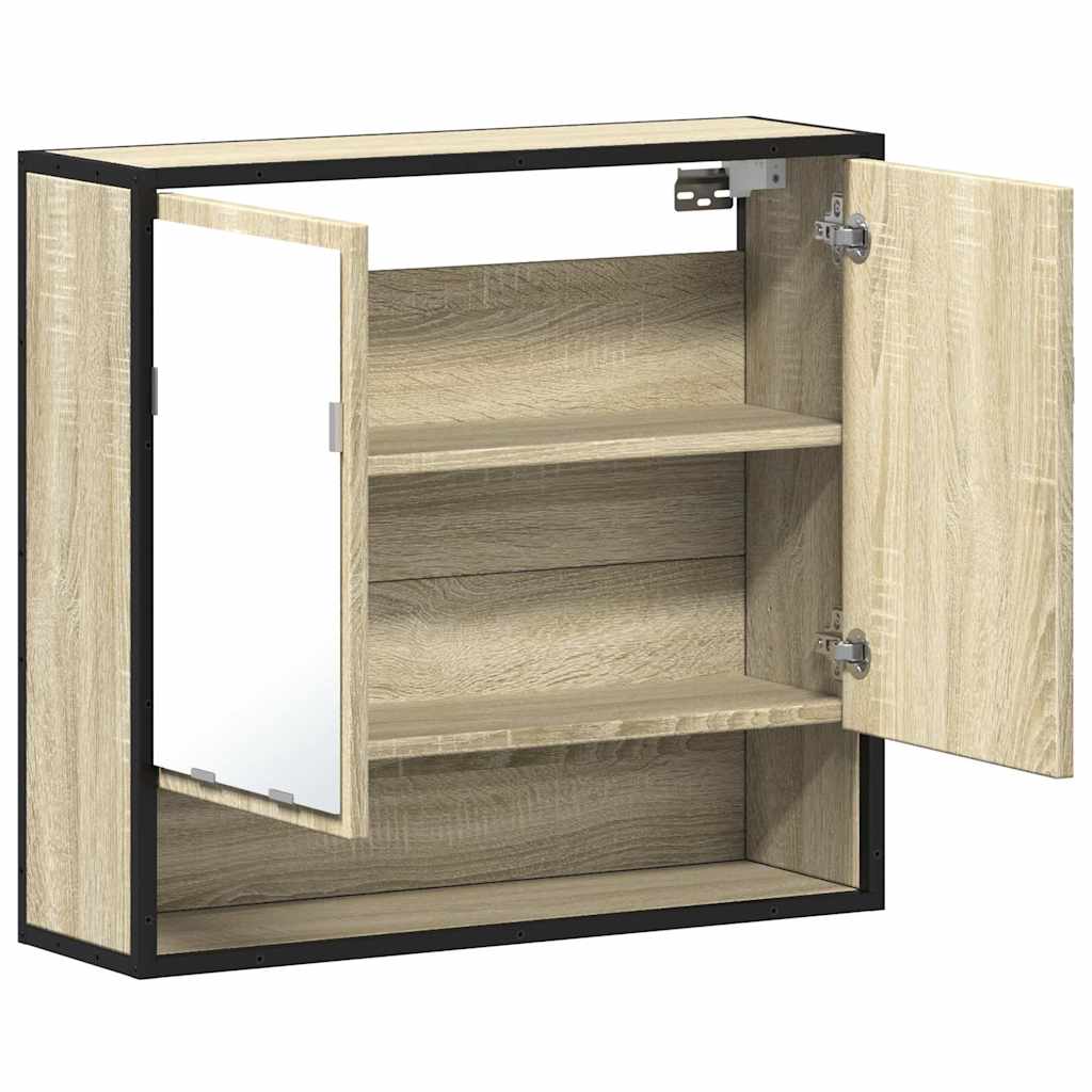 Bathroom mirror cabinet Sonoma oak 65x20x60 cm wood material