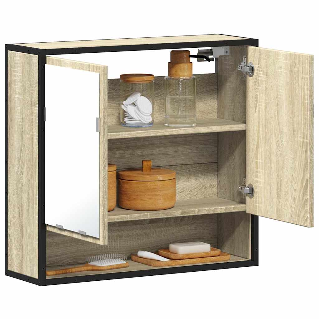 Bathroom mirror cabinet Sonoma oak 65x20x60 cm wood material