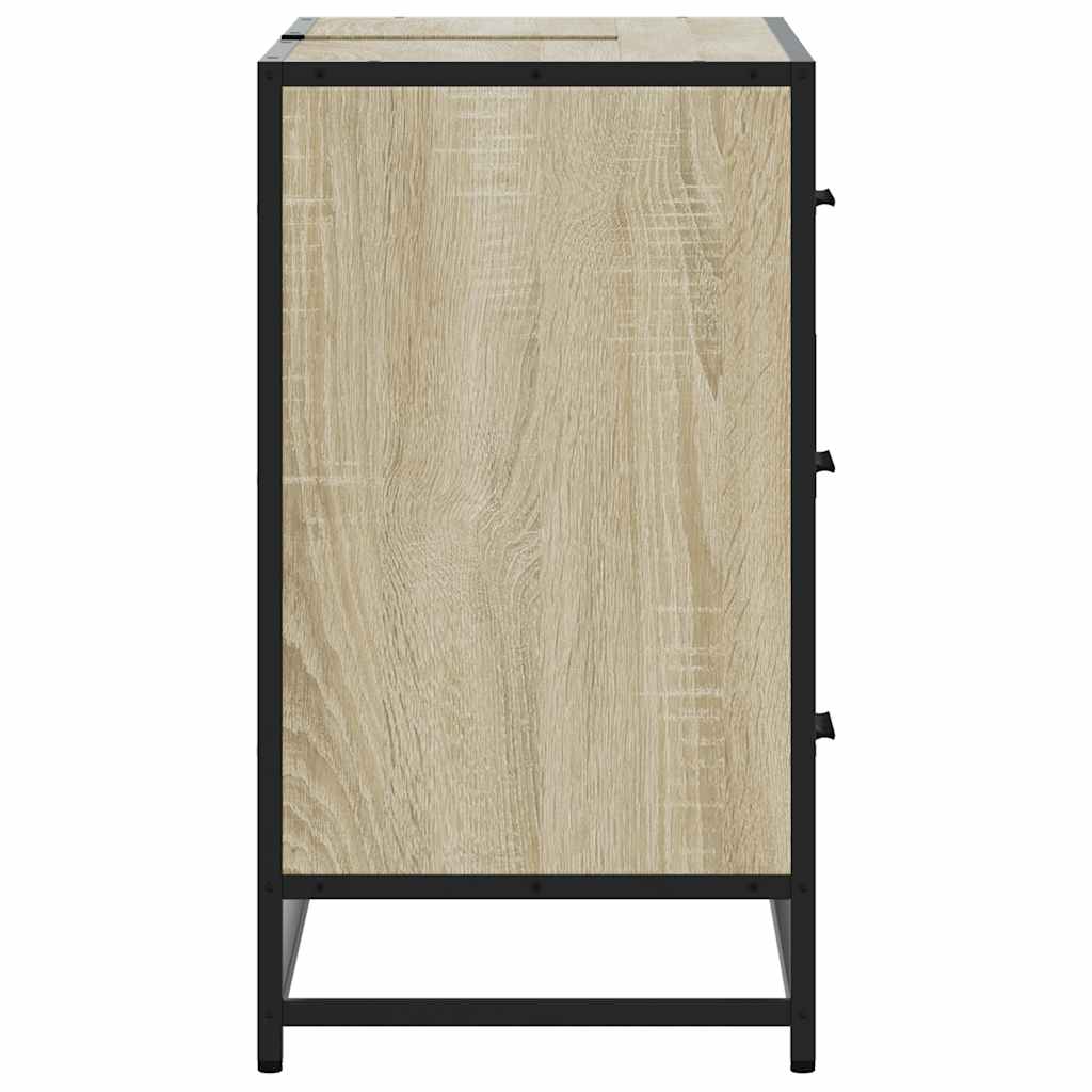 Waschbeckenunterschrank Sonoma-Eiche 80x33x60 cm Holzwerkstoff